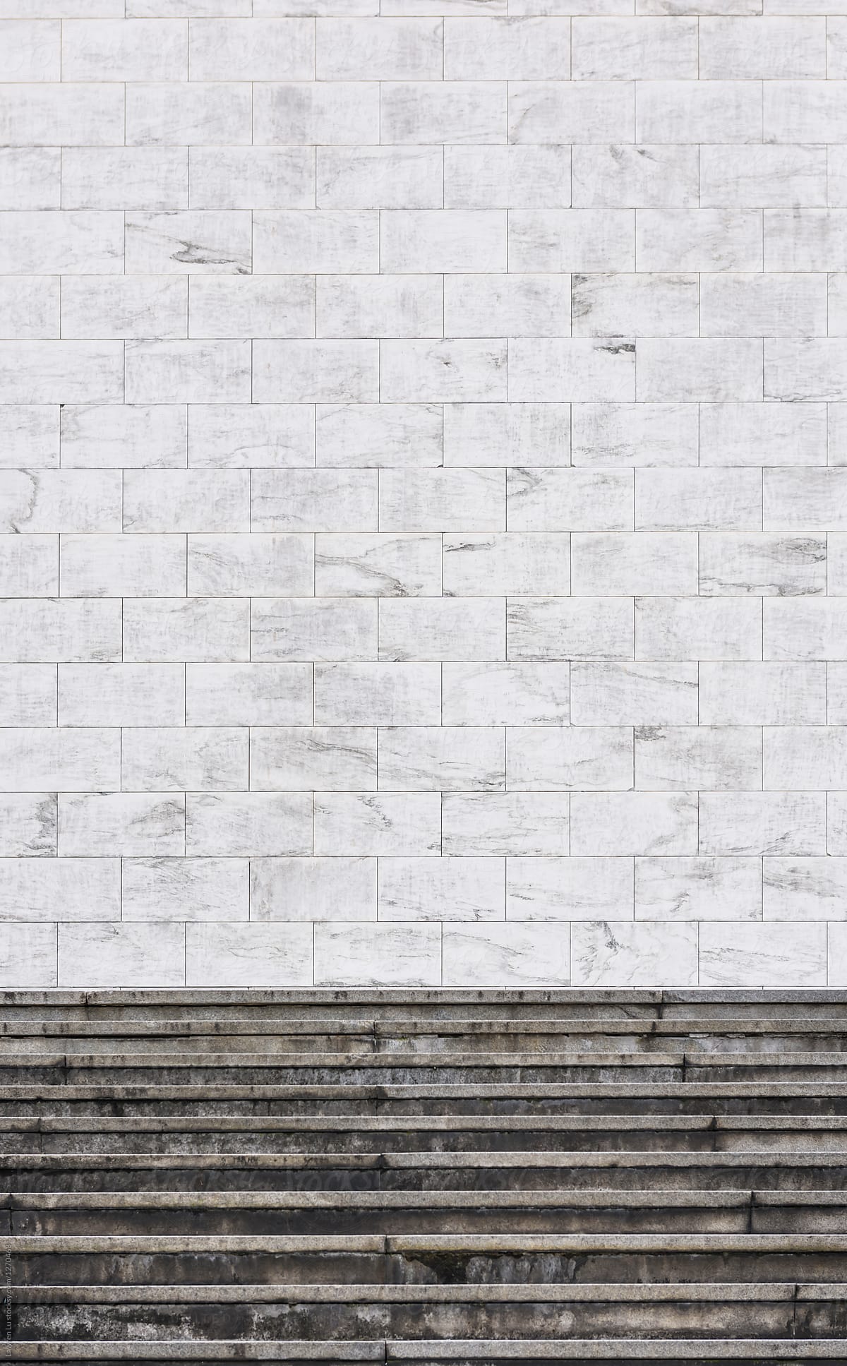 White Stone Texture Wall Background With Steps By Lawren Lu Wall Brick Stocksy United