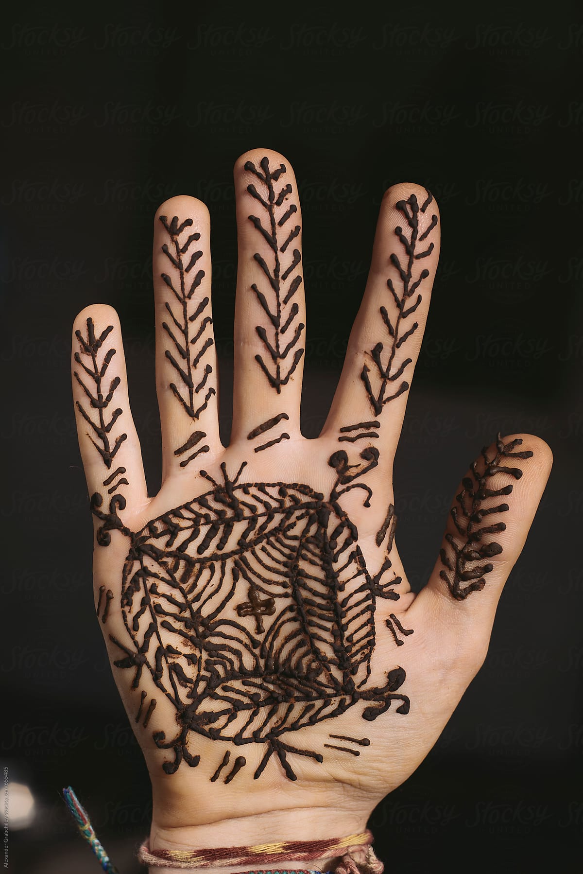 Henna tattoo On A Hand