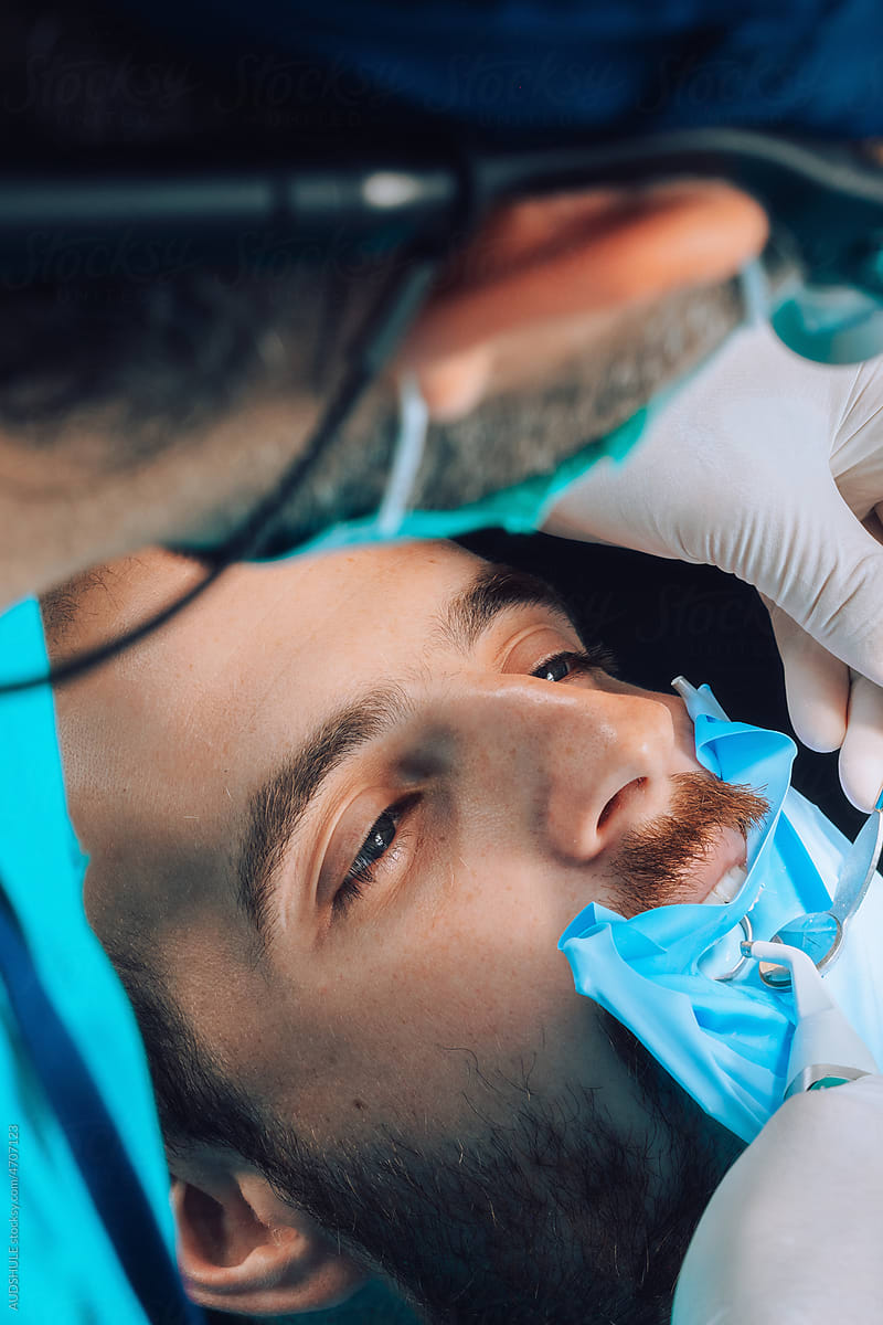Detail of patient during anesthesia