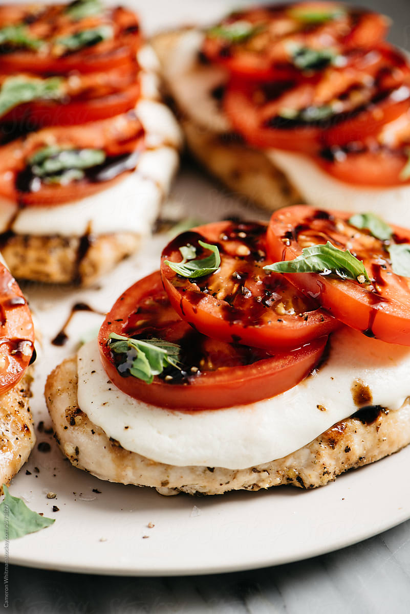 Balsamic drizzled Chicken Caprese