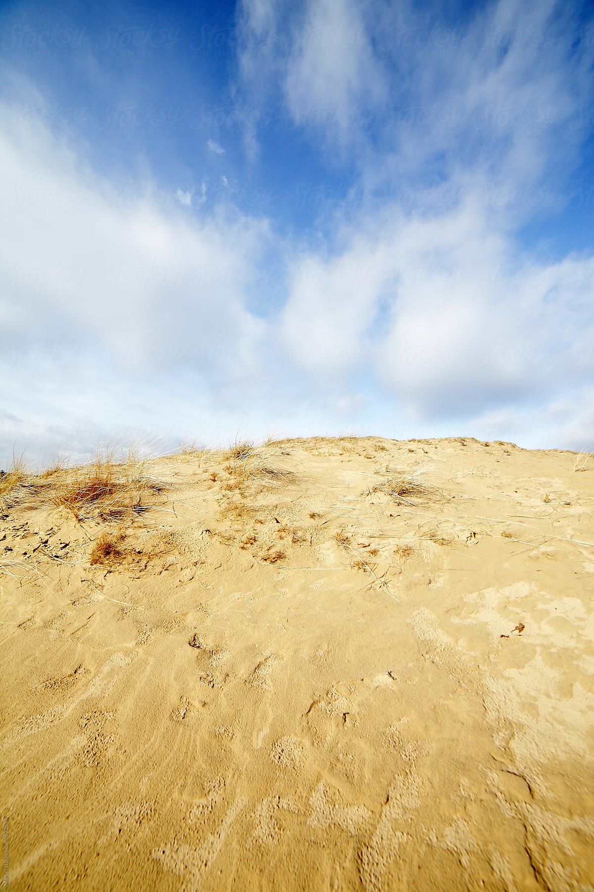 sandy dune and sunny sky