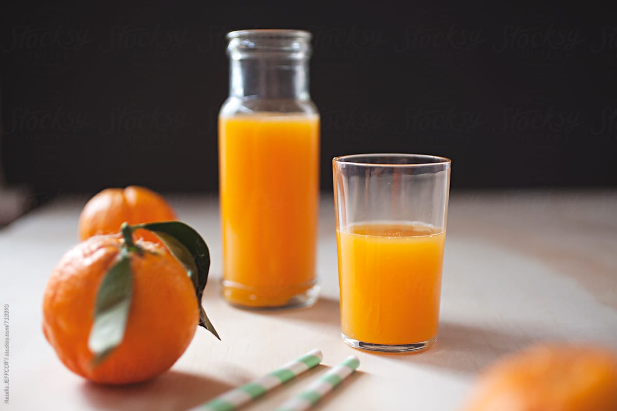 Freshly squeezed, organic, home made orange juice