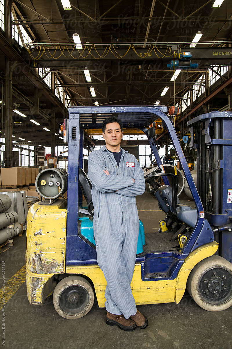 Portrait of a male factory worker