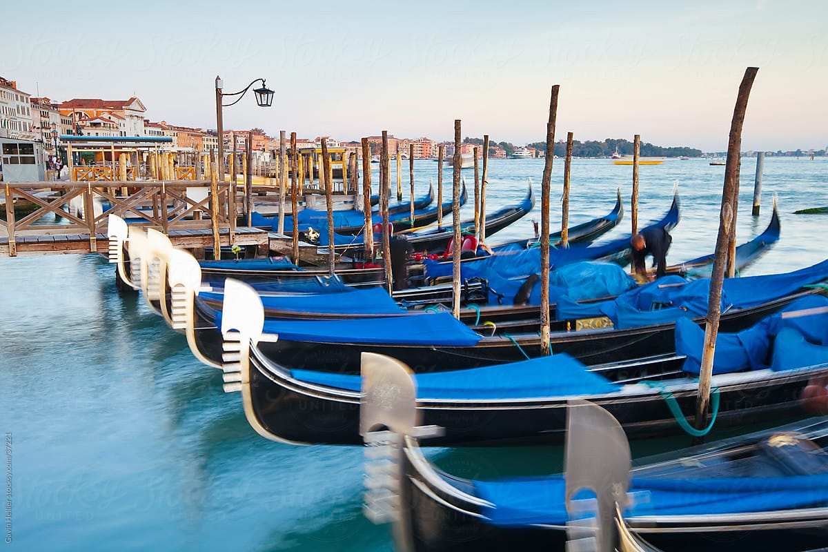 Quay at St Mark\'s Square with Gondolas, Venice, Italy, Europe