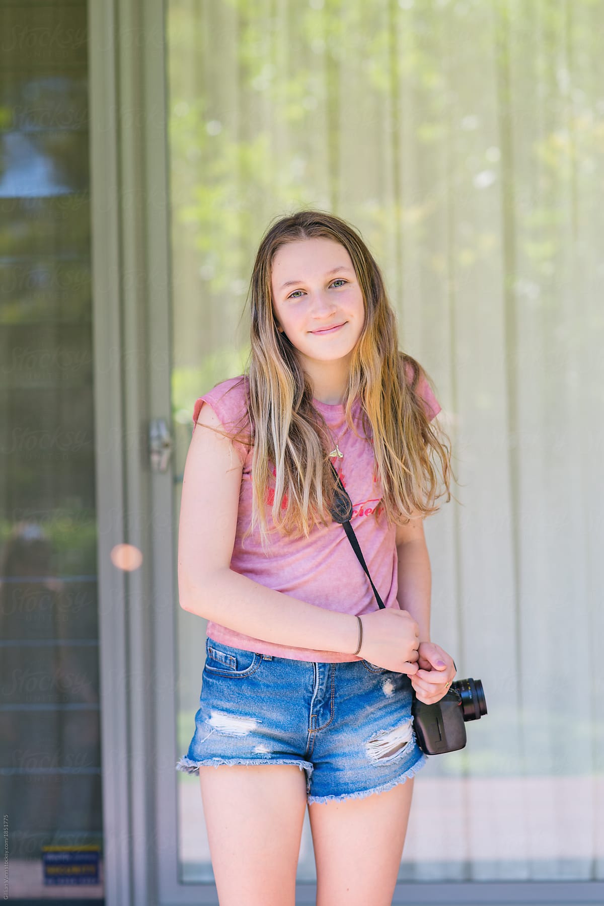 Pretty Teen With Camera By Stocksy Contributor Gillian Vann Stocksy