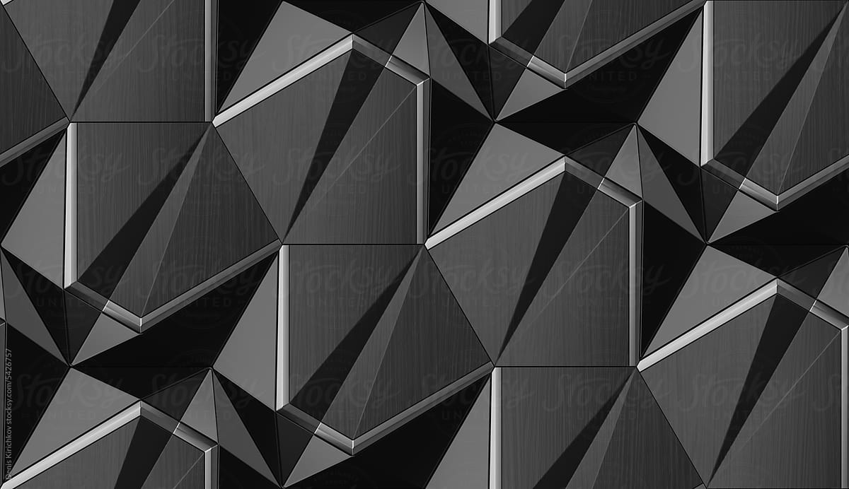 Black geometric wallpaper.