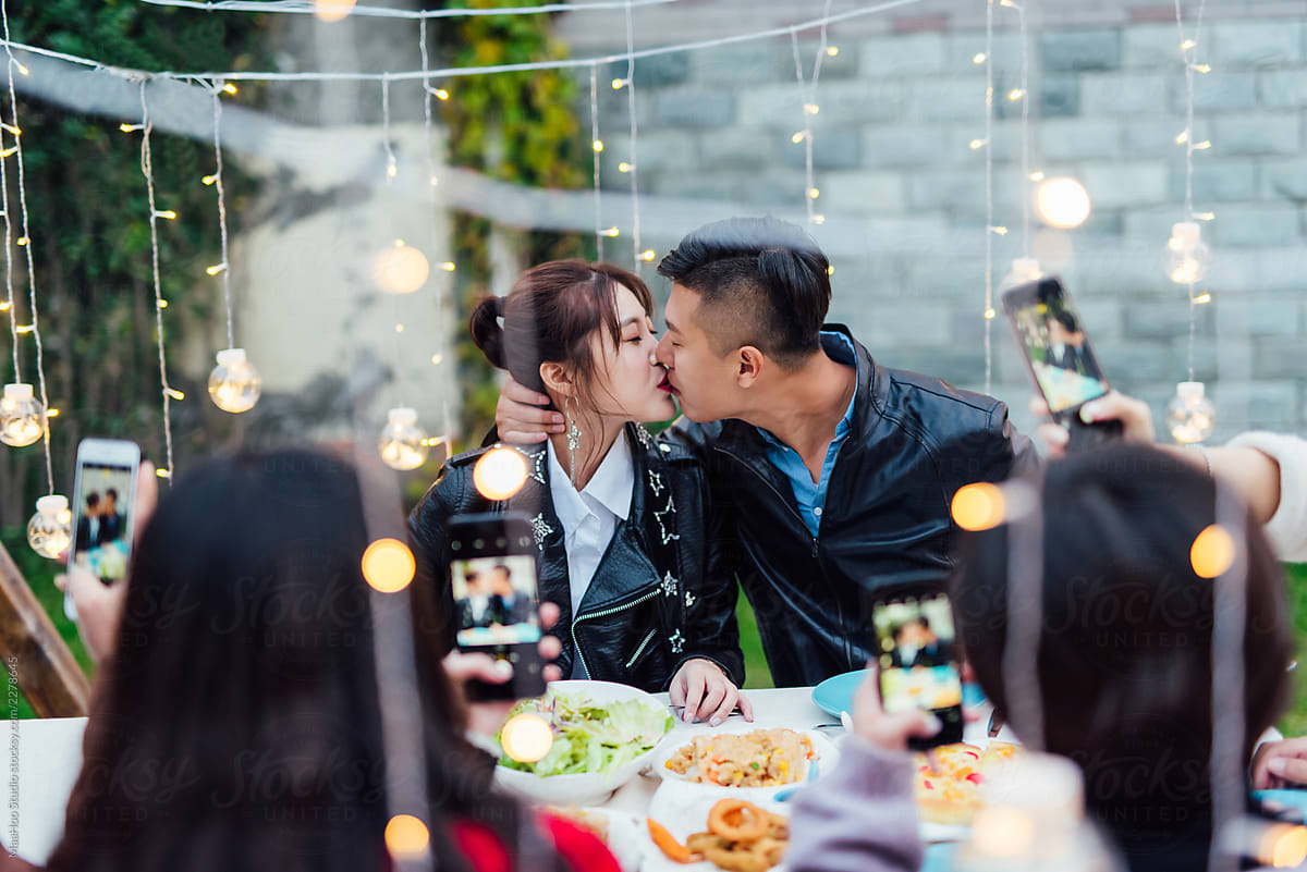 Young Couple Kissing By Stocksy Contributor Maahoo Stocksy