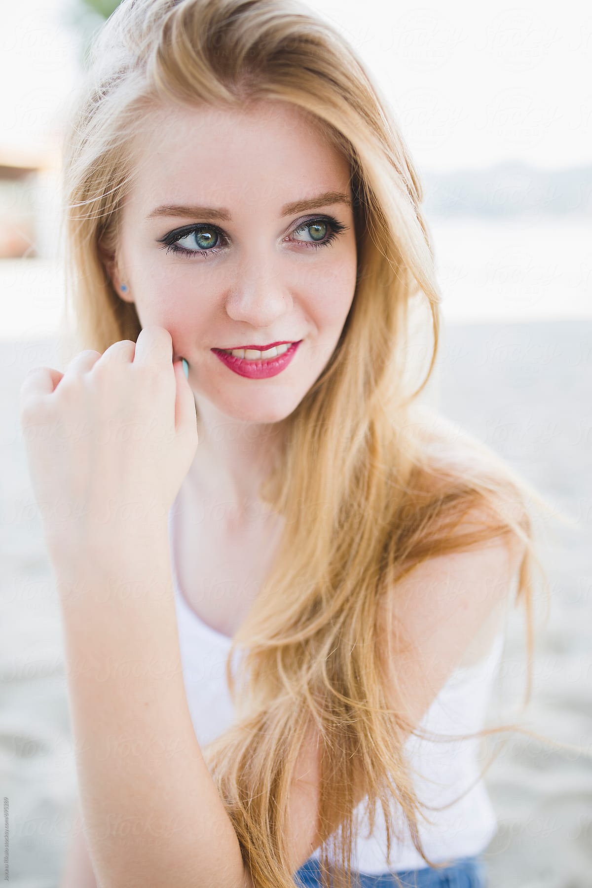 Portrait Of A Beautiful Young Woman Smiling By Stocksy Contributor 