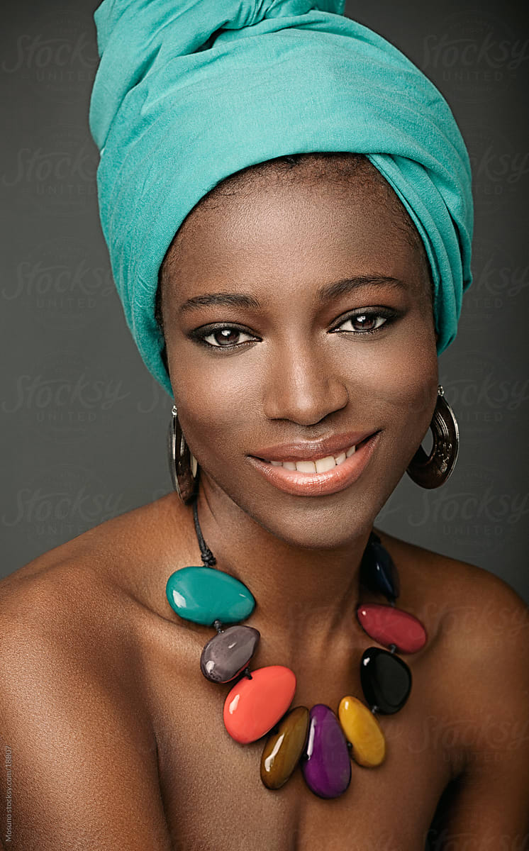 Black Woman With White Turban On Her Head By Stocksy Contributor Mosuno Stocksy