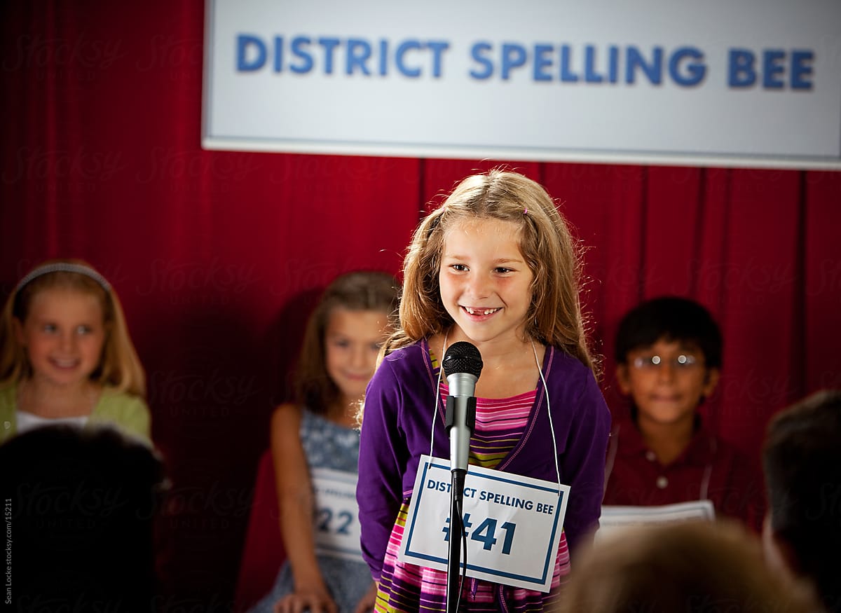 Spelling: Schoolgirl Tries to Spell Word