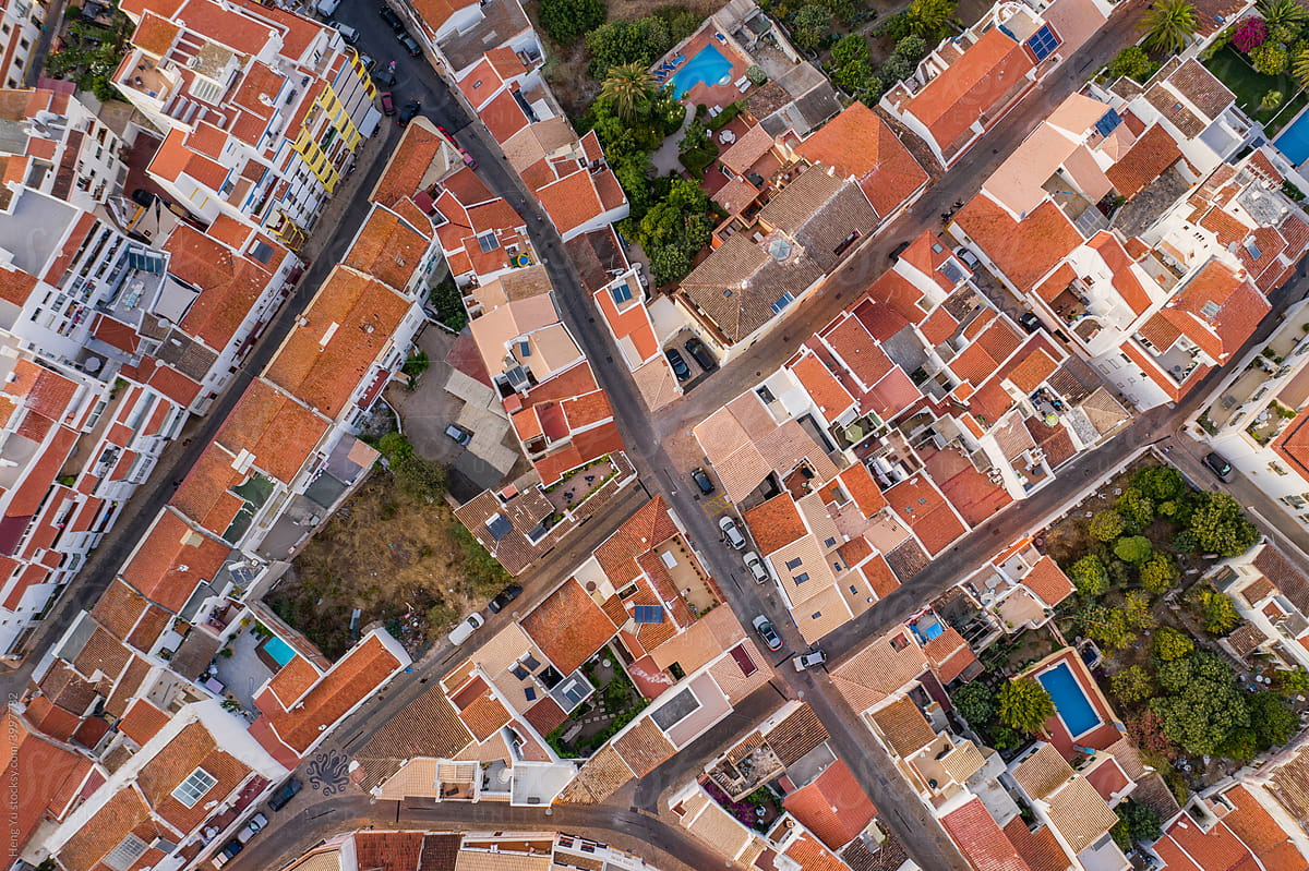 Aerial view of Lagos town, Portugal