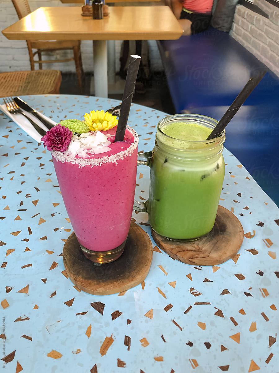UGC, vegan smoothie and shake with edible fruits in Bali, Indonesia