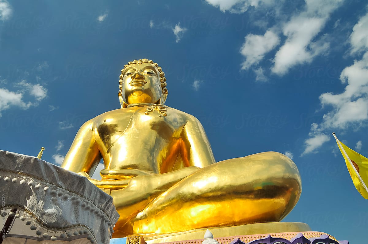 Buddha statue against blue ky