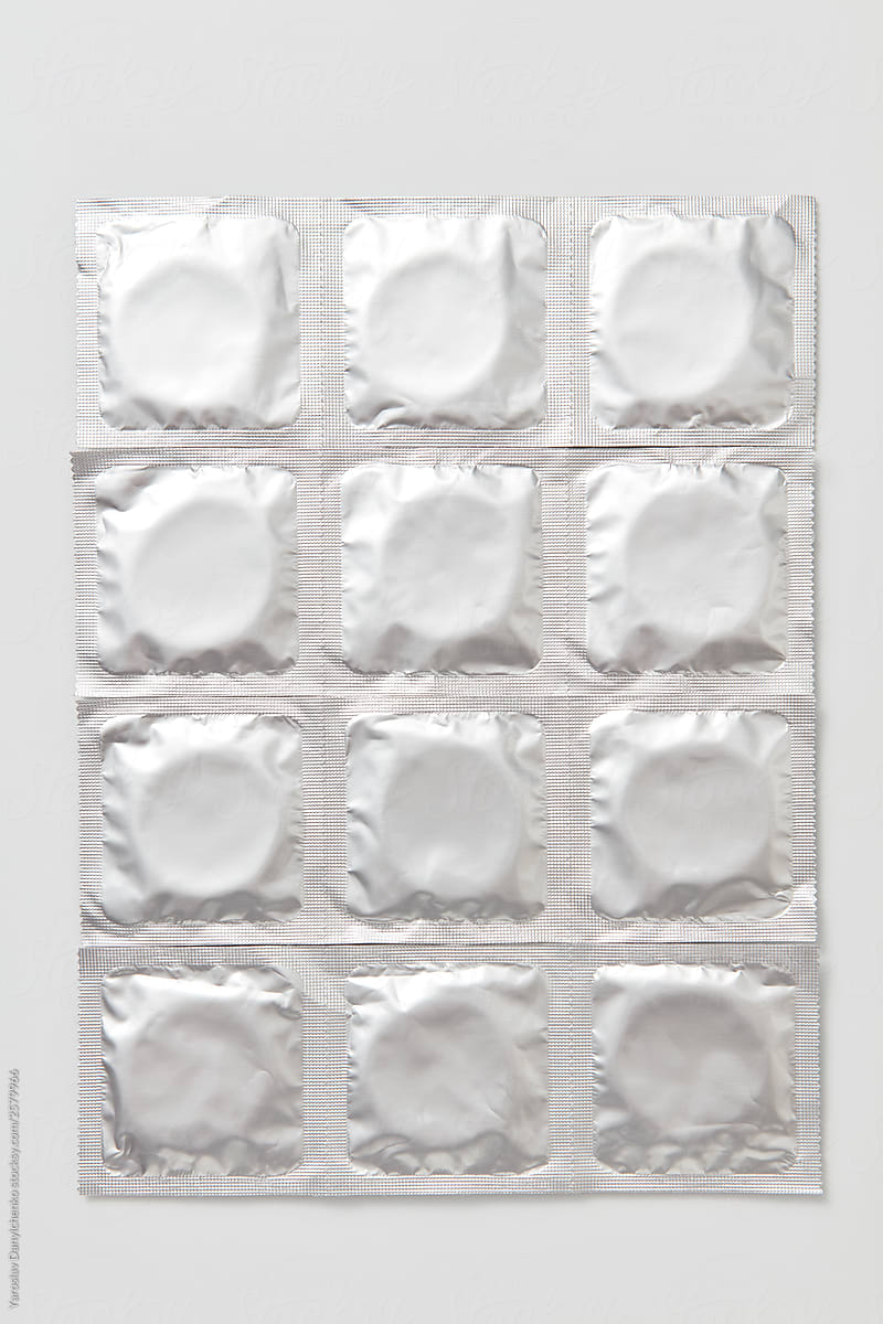 Rectangle from packing condoms.