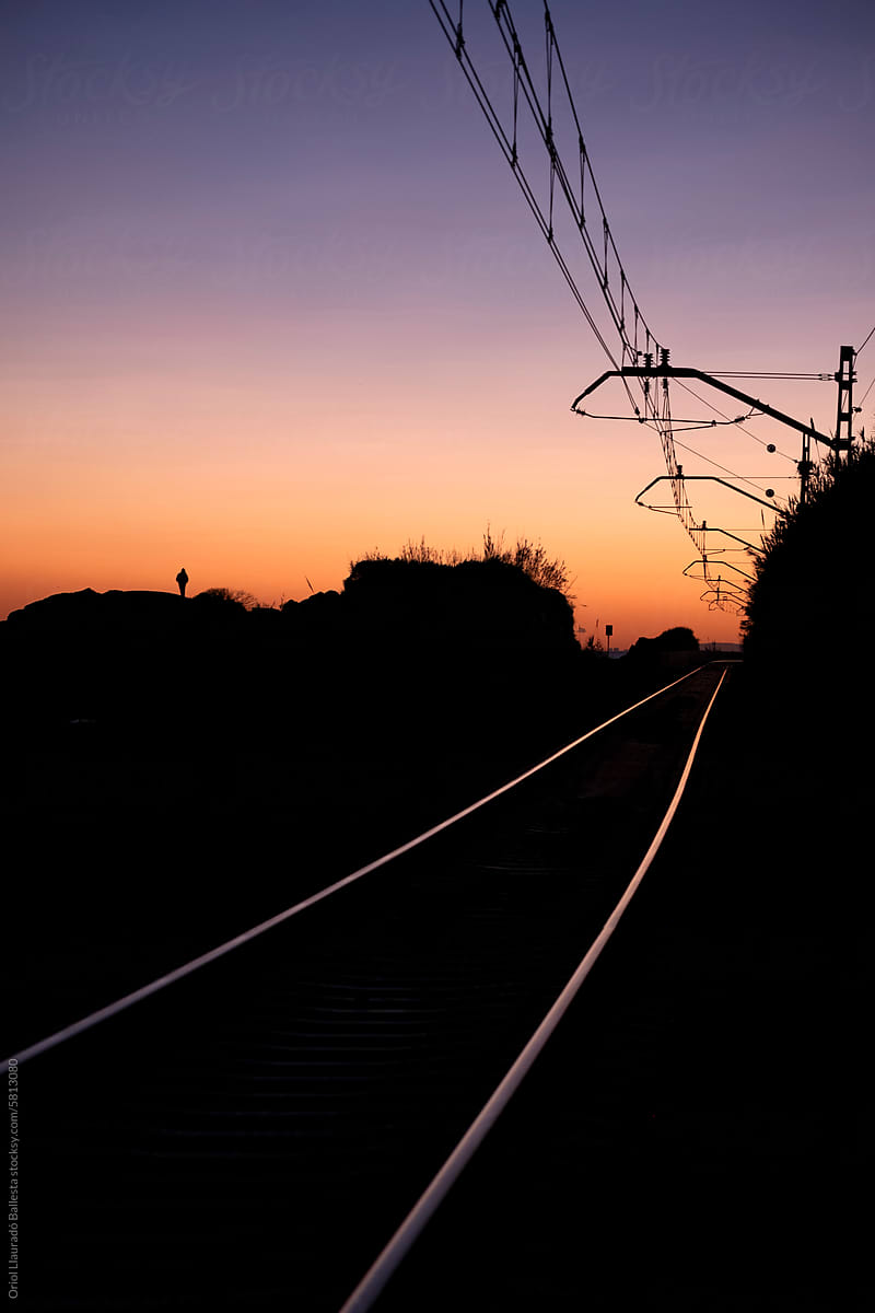 Glow-in-the-dark train tracks.
