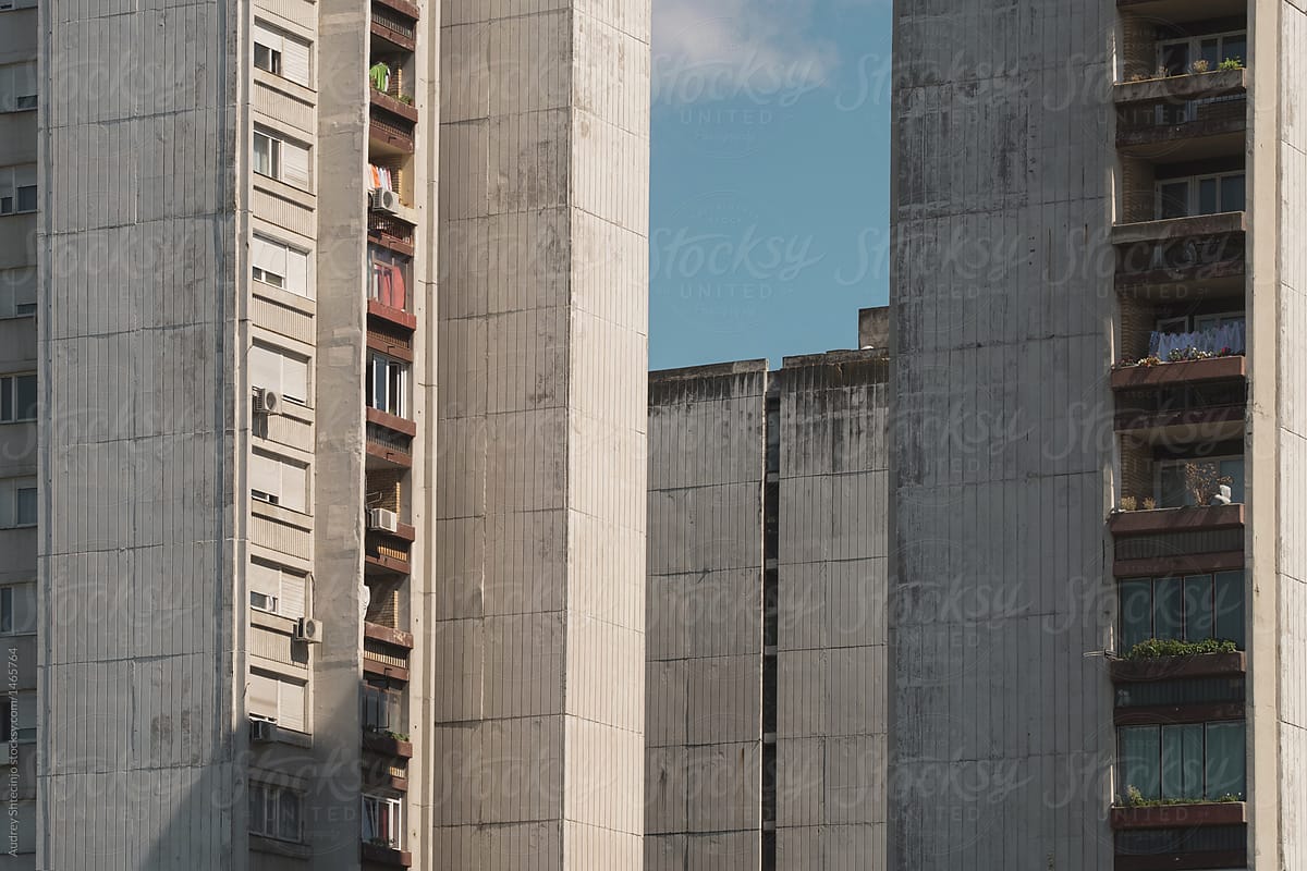 Belgrade Housing Blocks From Soviet Era /Detail