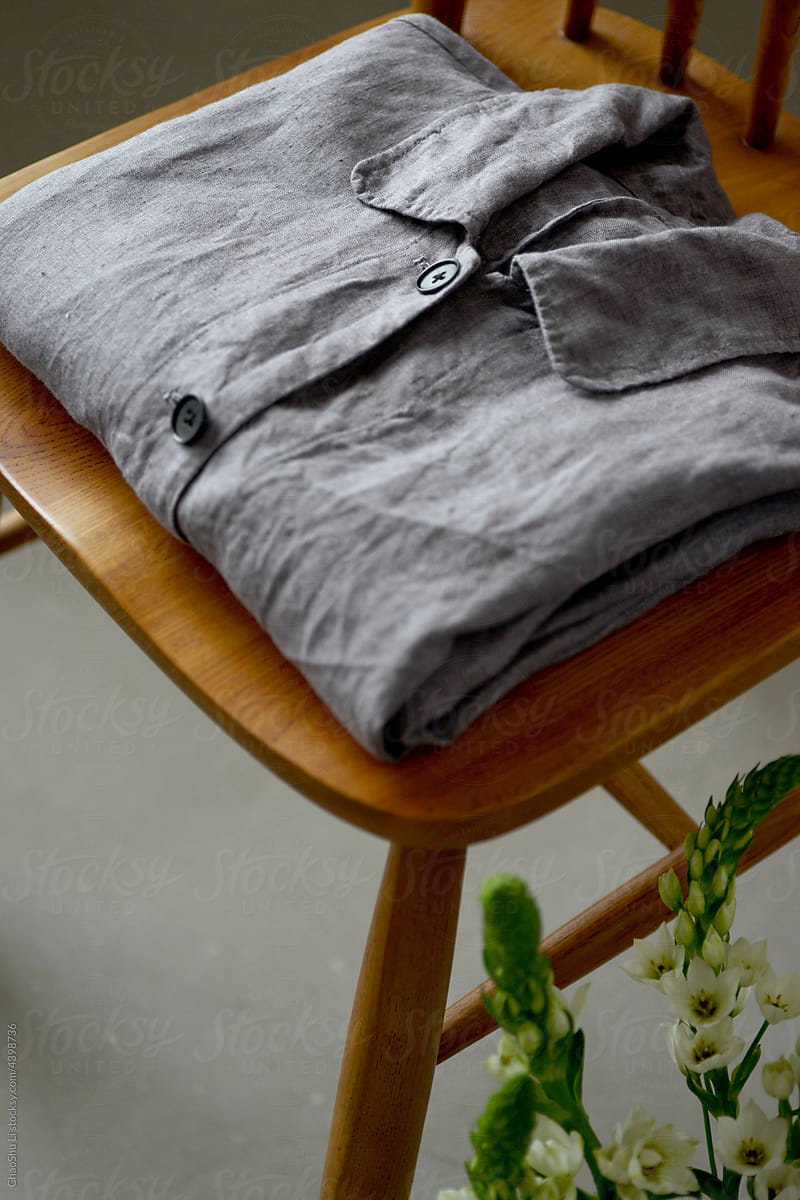 Close-up comfortable cotton linen clothes
