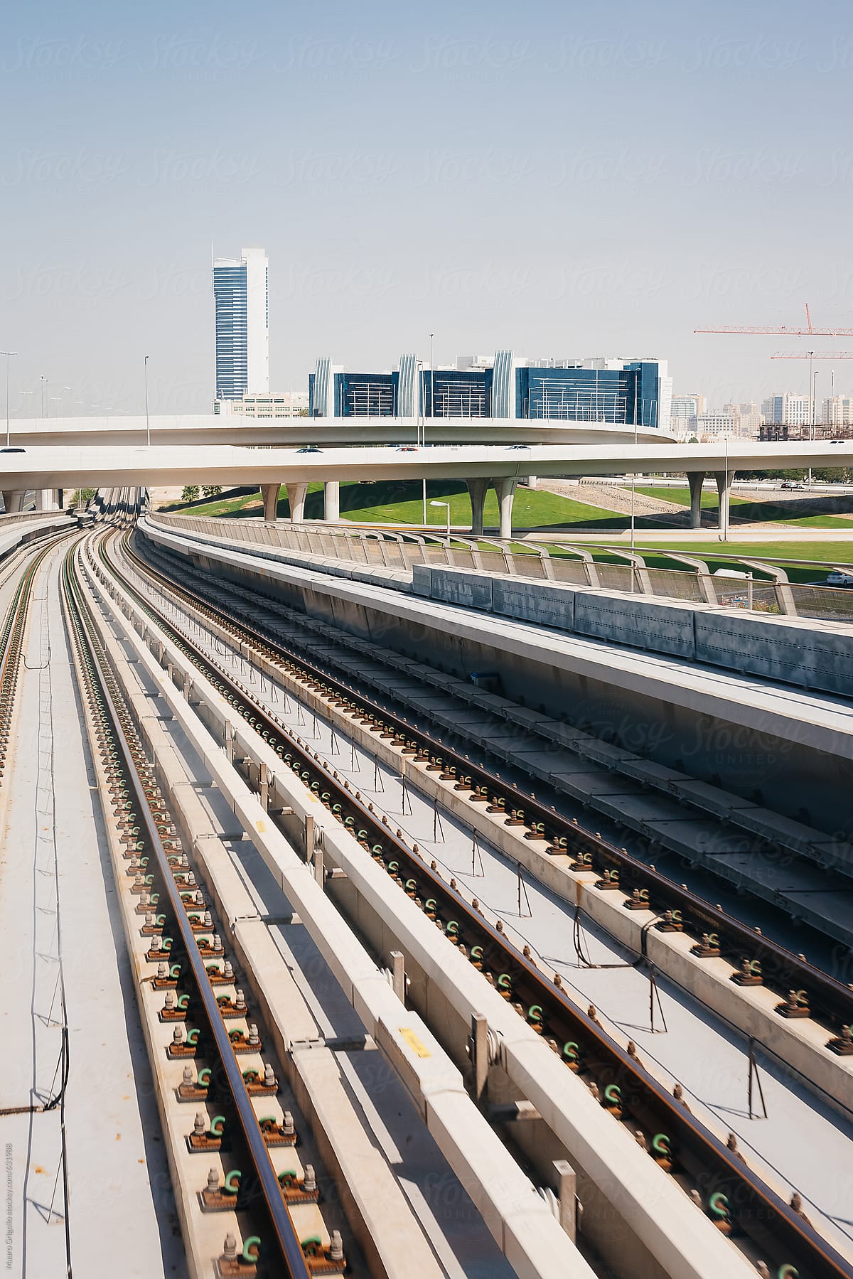 Railway in Dubai. United Arab Emirates.