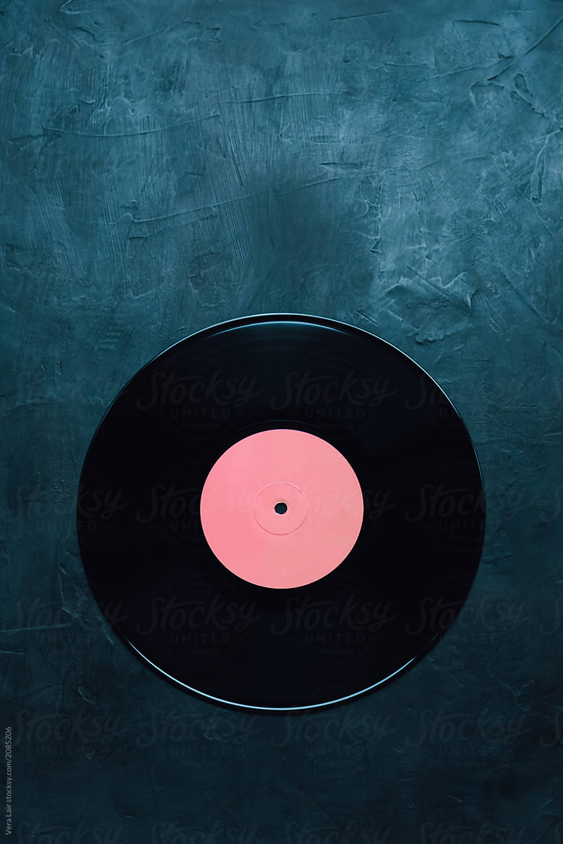 Vinyl on dark background