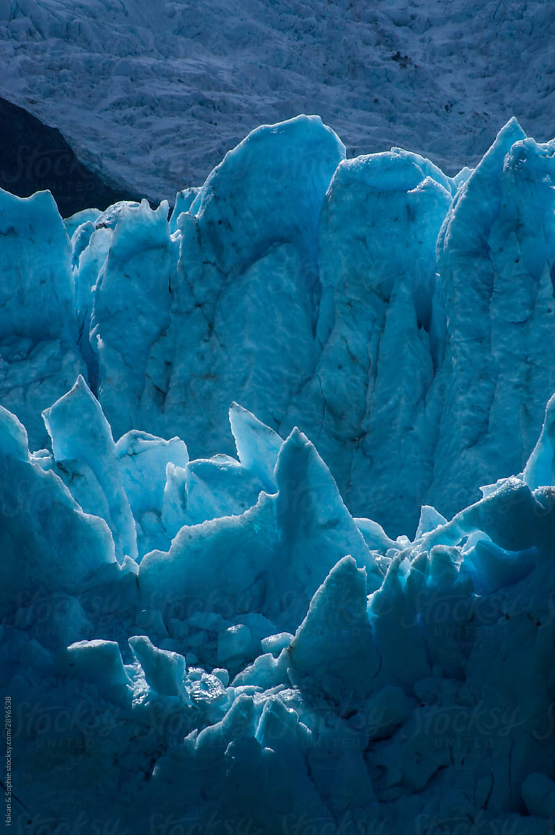 Blue glacier, close up