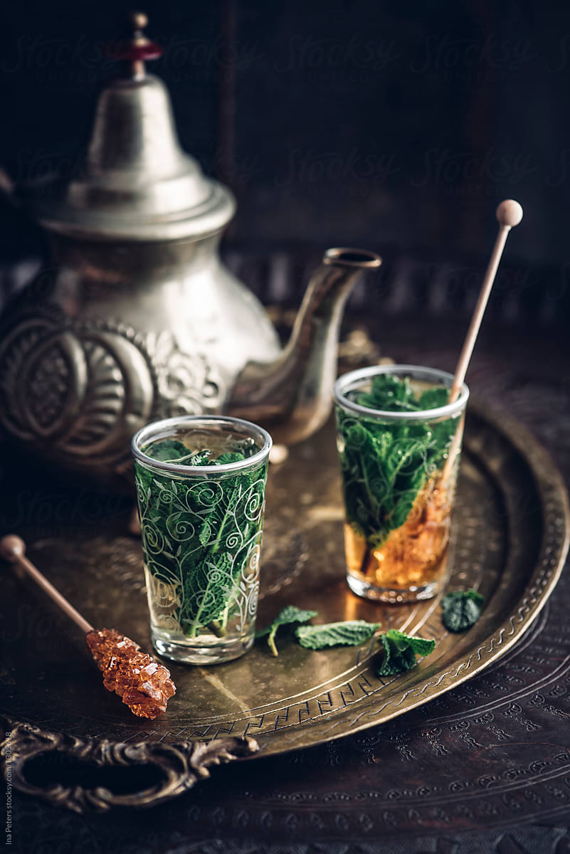 Drink: Moroccan green tea with mint and brown sugar