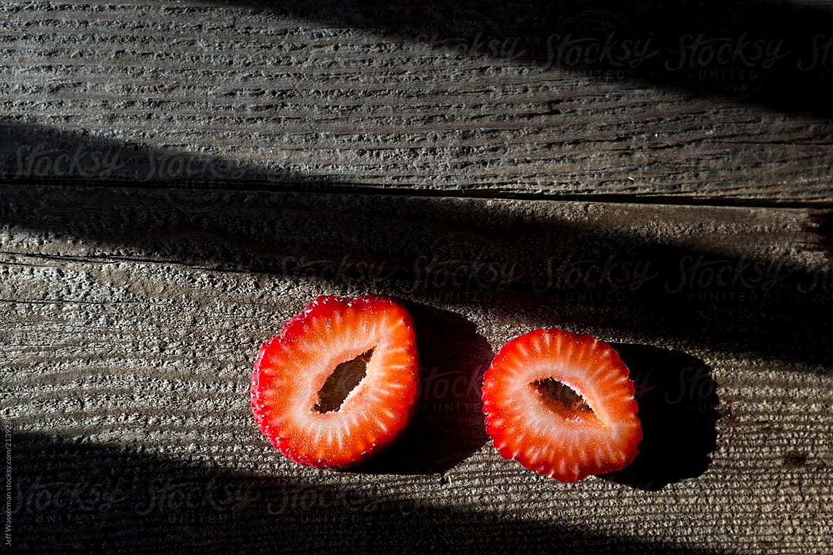 Organic Strawberries in Closeup Image