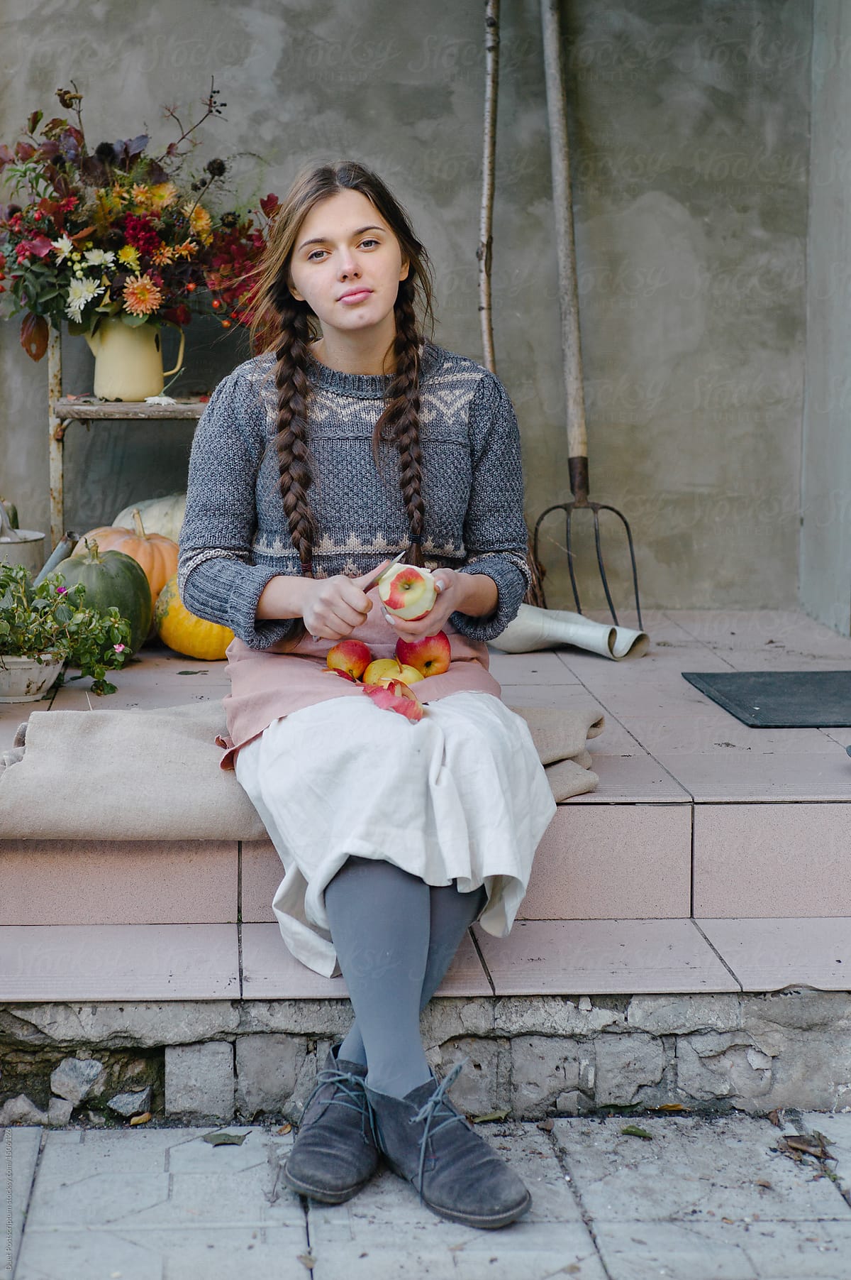 Woman Peeling Red Apples By Stocksy Contributor Duet Postscriptum Stocksy 5574