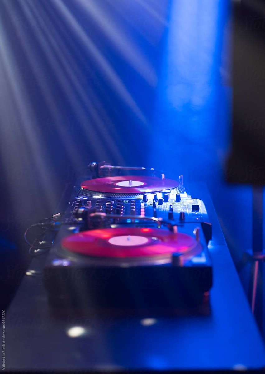 DJ Deck at the night club
