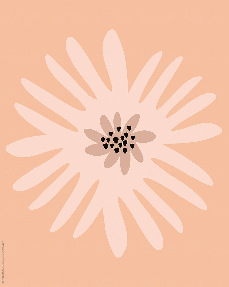 Simple  Abstract Floral Design
