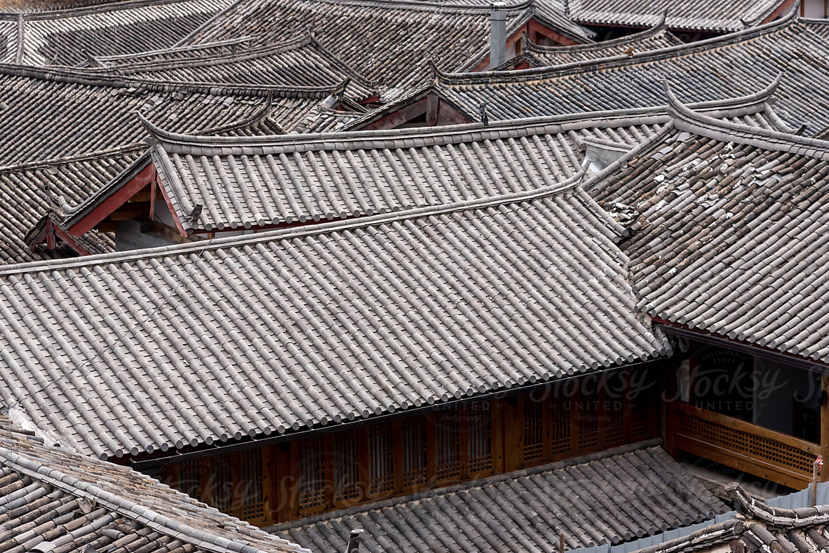 Traditional Chinese tiled roofs