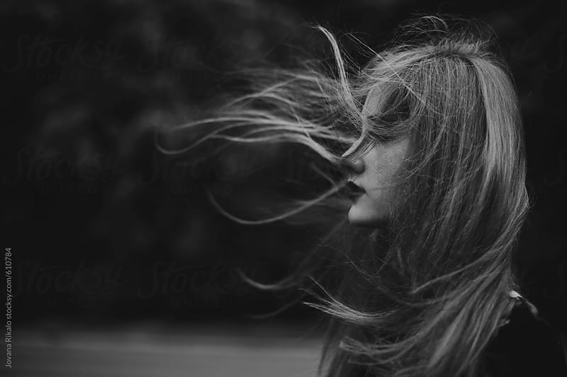 Portrait Of A Young Woman With Hair Blowing In The Wind By Jovana Rikalo Stocksy United 7215