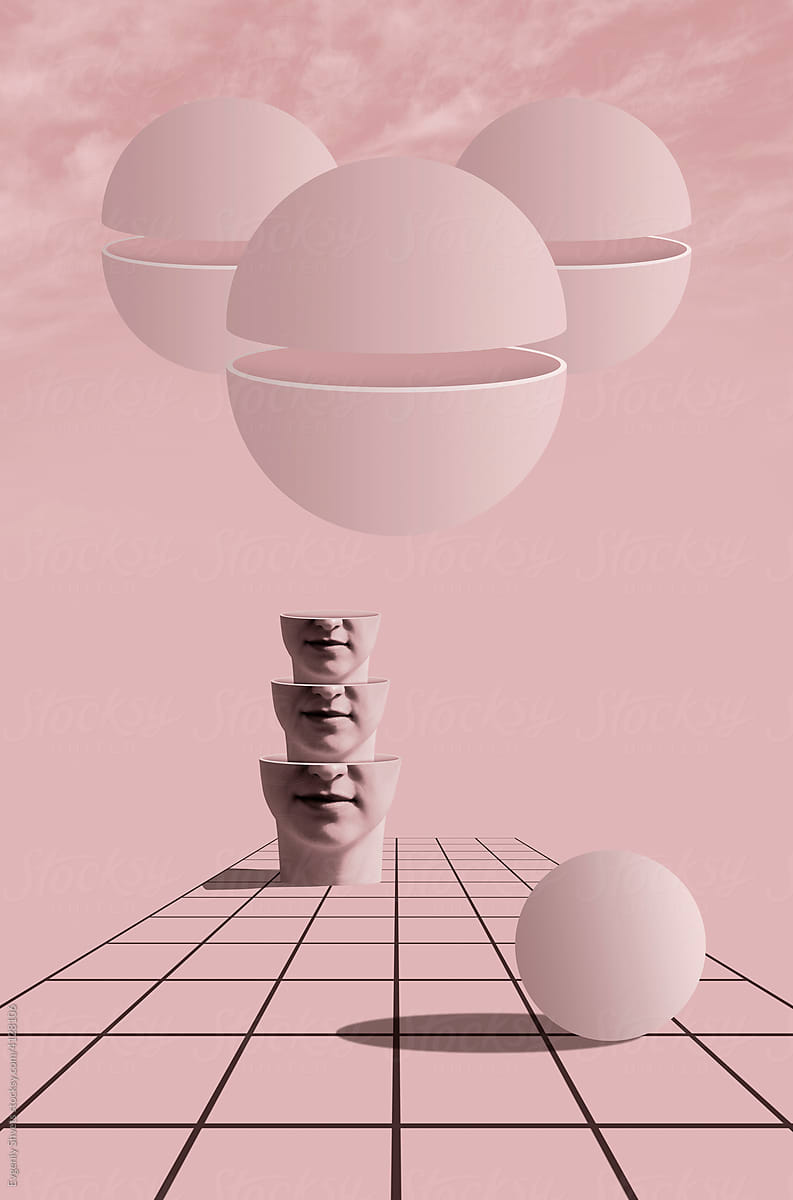 Sphere and surreal head