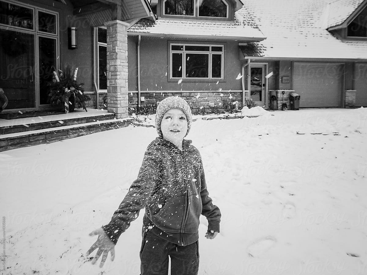 Throwing snow at the camera