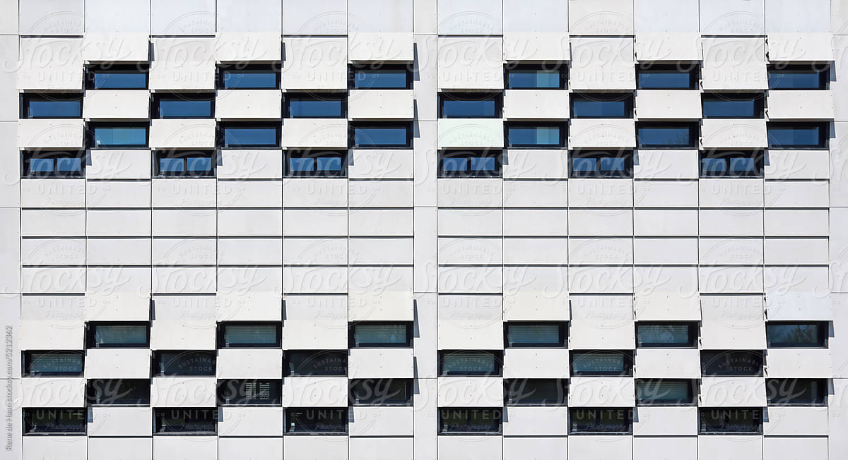 windows of facade of modern  building