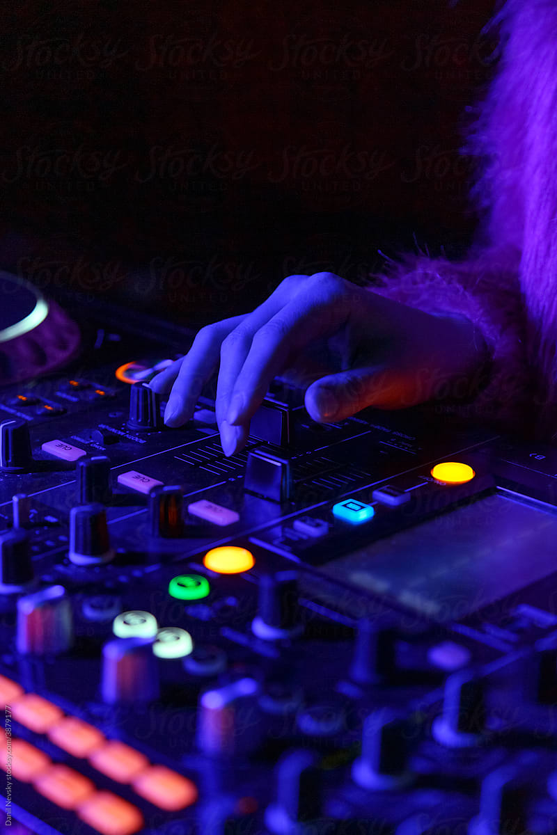 DJ girl in a nightclub