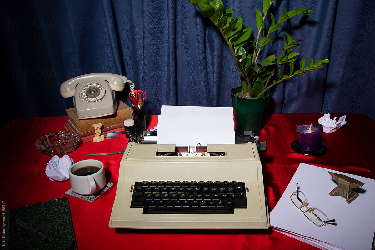 Office typewriter desk