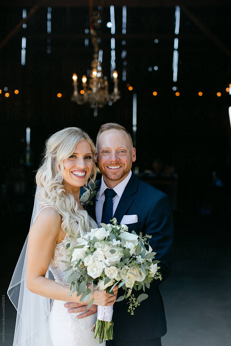 Portrait of Smiling Bride and Groom
