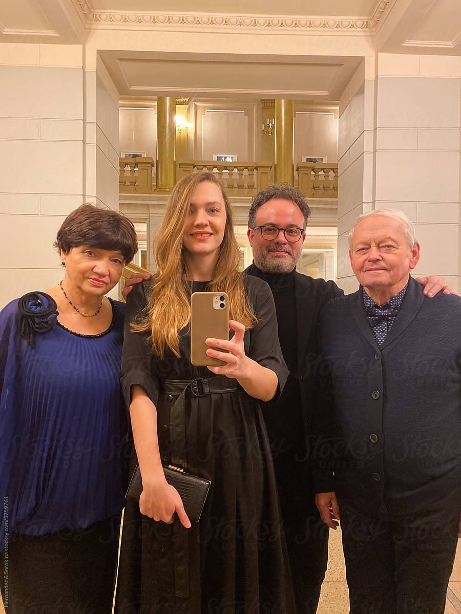 Visiting Social Event With Parents Selfie