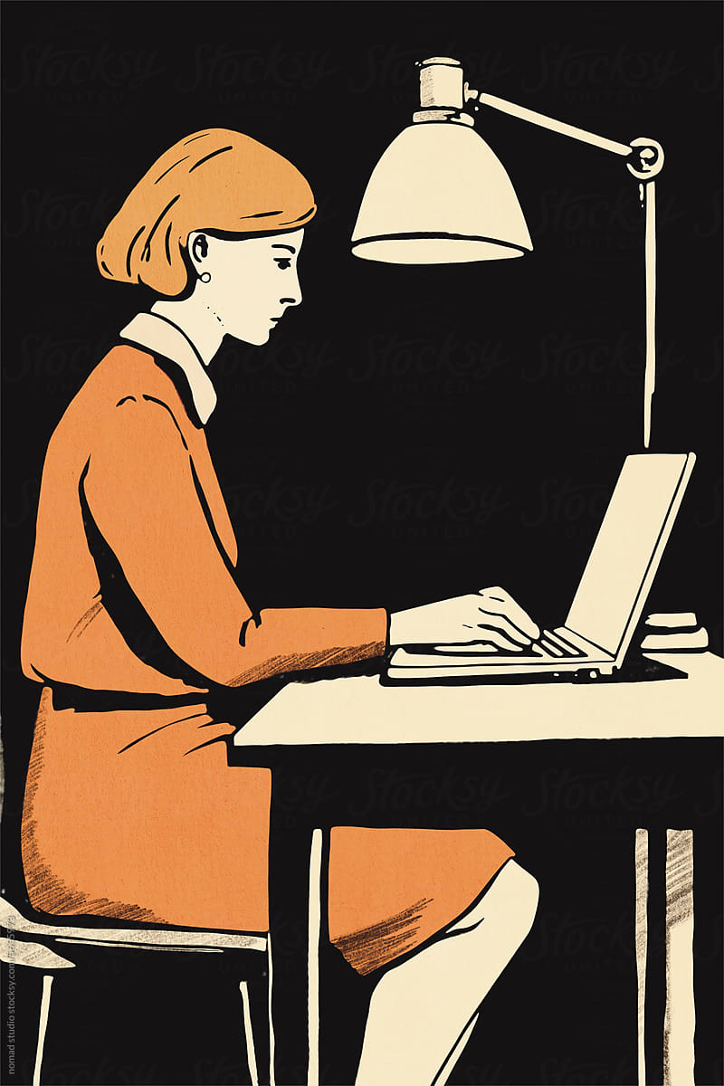 a woman working in the office