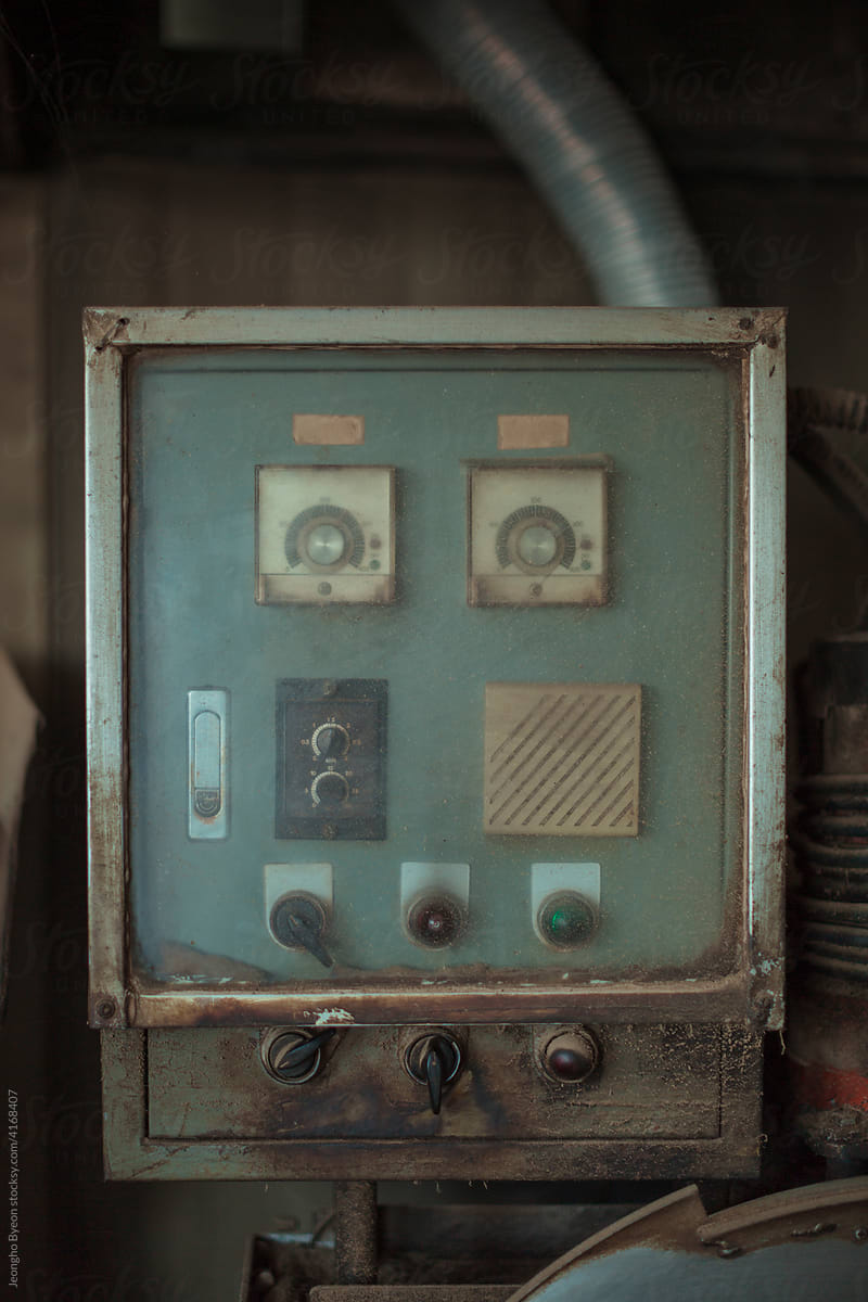 Old machine control panel board.