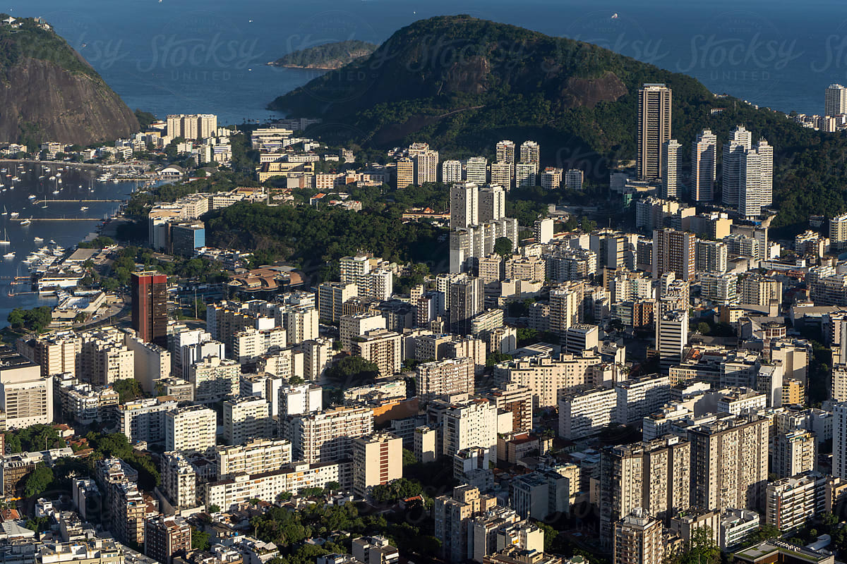 Urban district, aerial view