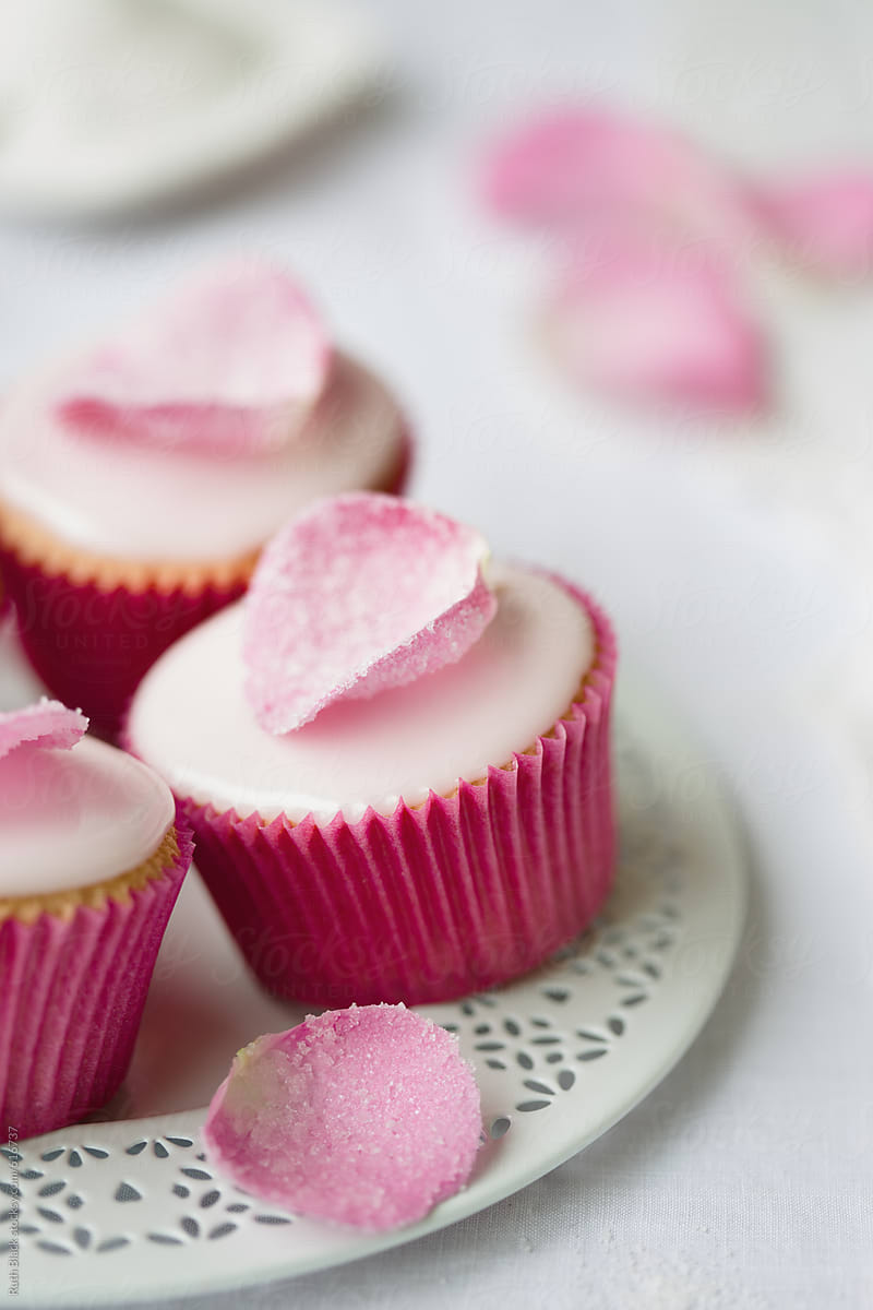 "Crystallized Rose Petal Cupcakes" by Stocksy Contributor "Ruth Black ...