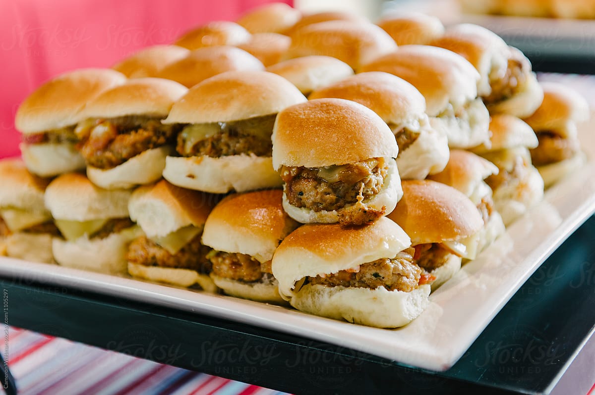 Chicken Sausage Sliders with Cheese