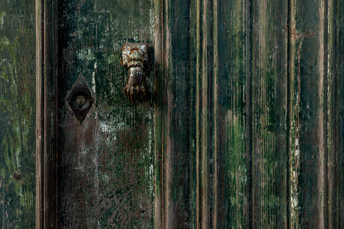 Vintage greenish door