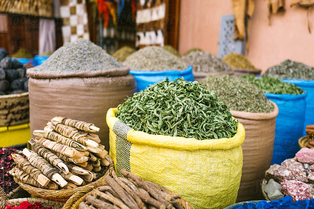 Dried goods in a North African market