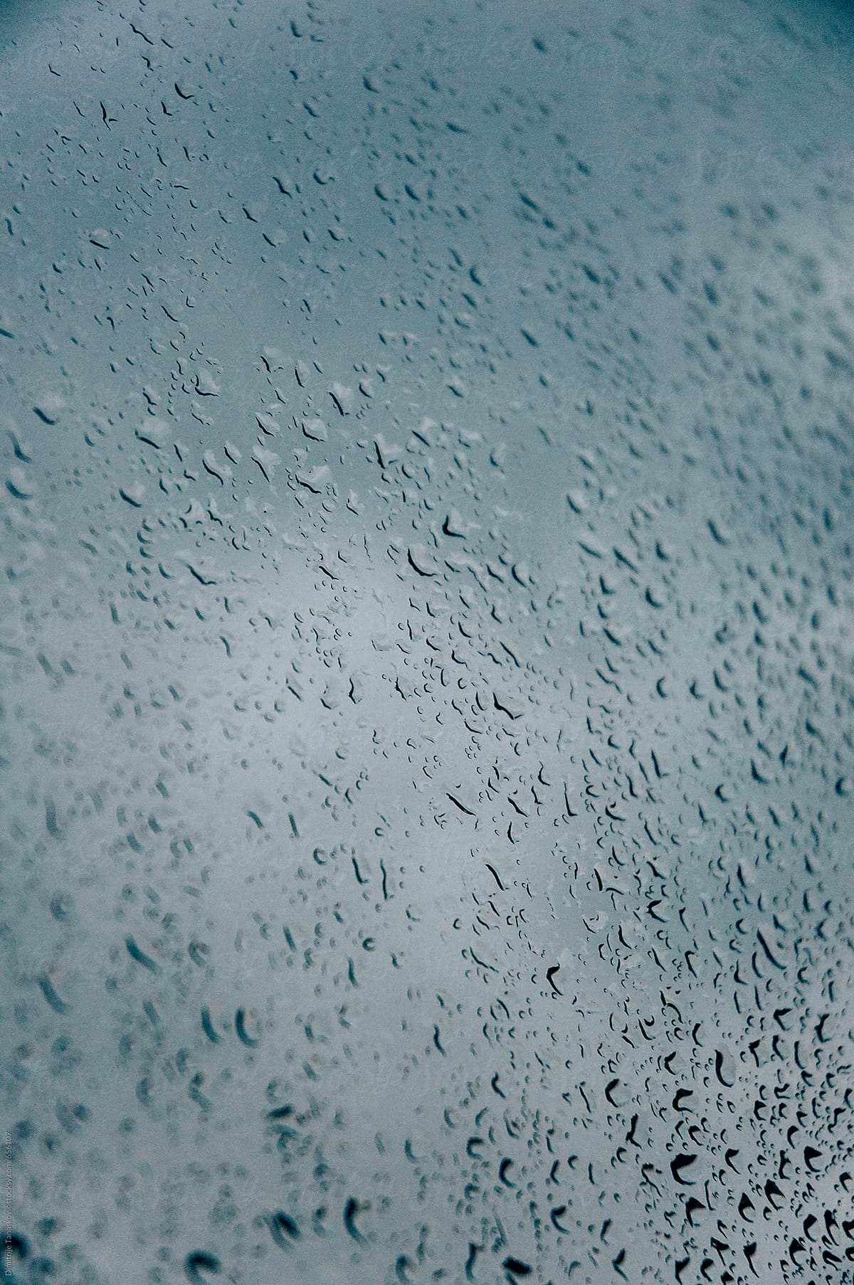 Rainy day. Raindrops on the window