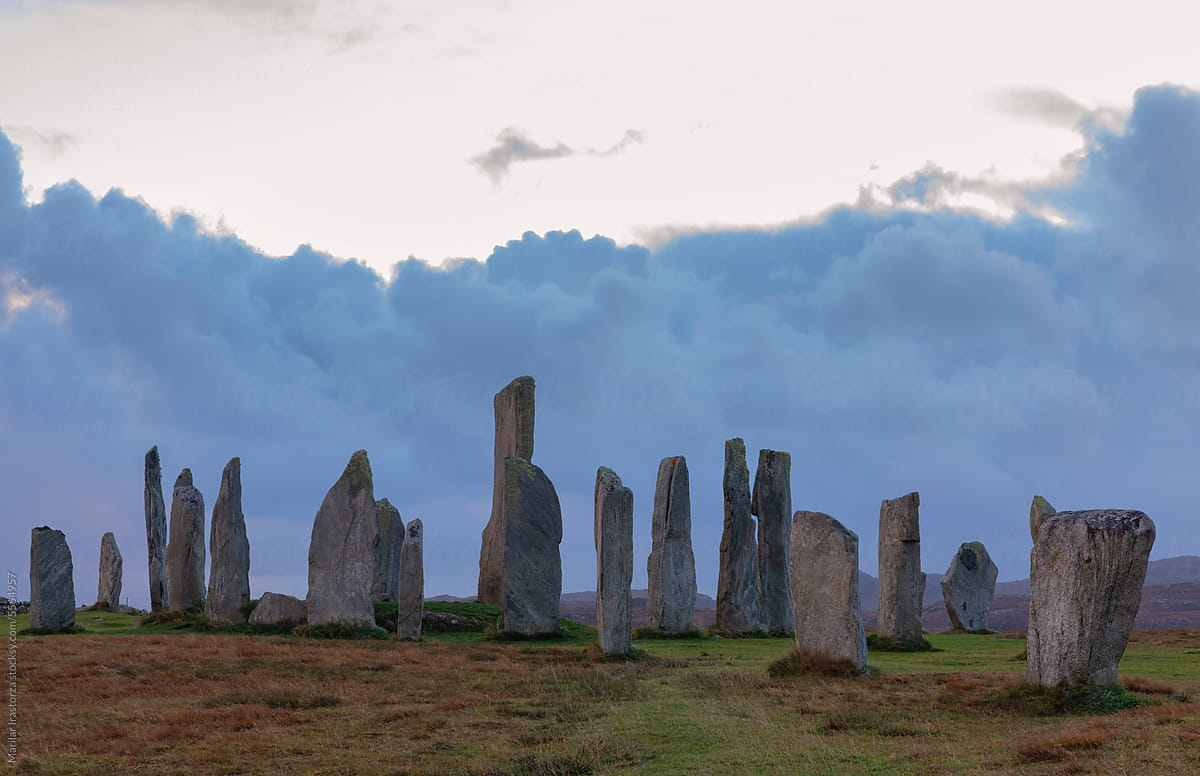 Menhirs In Isle Of Lewis, Scotland