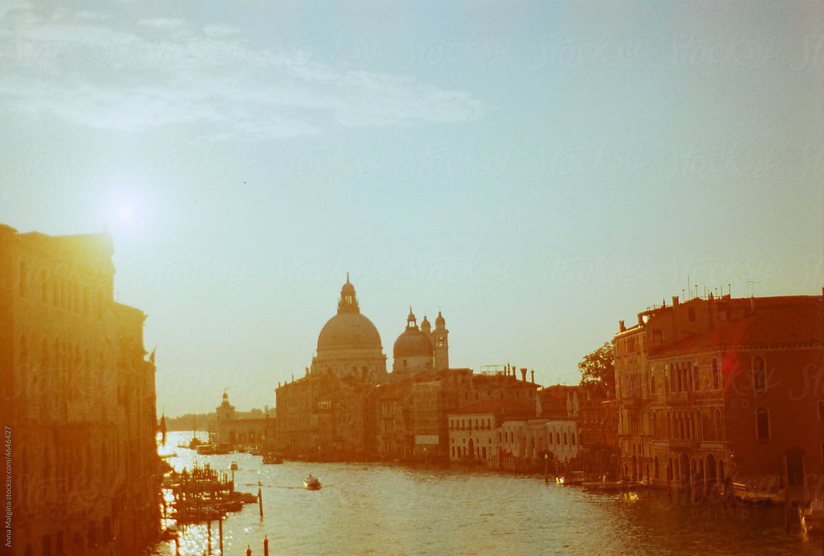 A panoramic view of Venice from a bridge