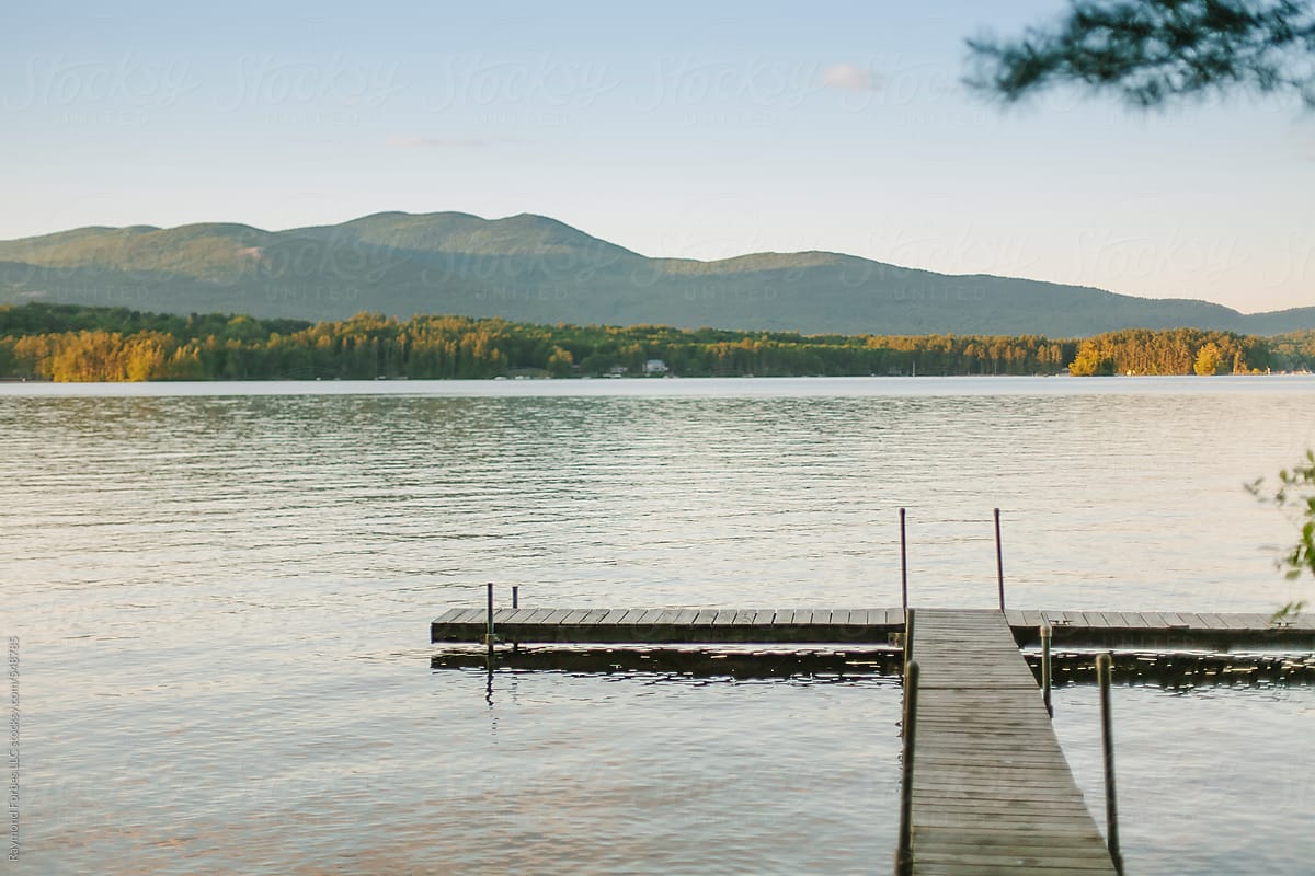 Lake Winnepesaukee calm serene nature landscape  New Hampshire, USA