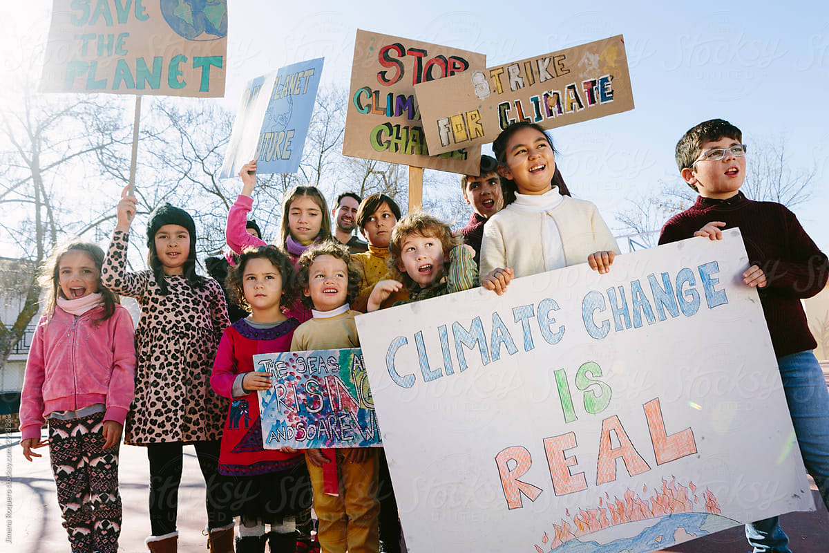 Kids protesting for climate change